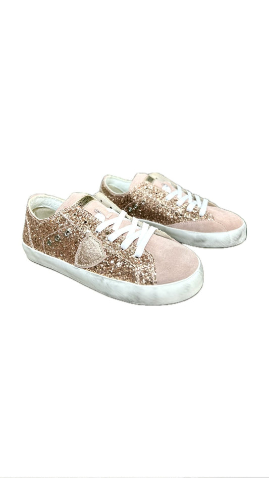 SNEAKERS ROSA GLITTERATA PHILIPPE MODEL - Angel Luxury