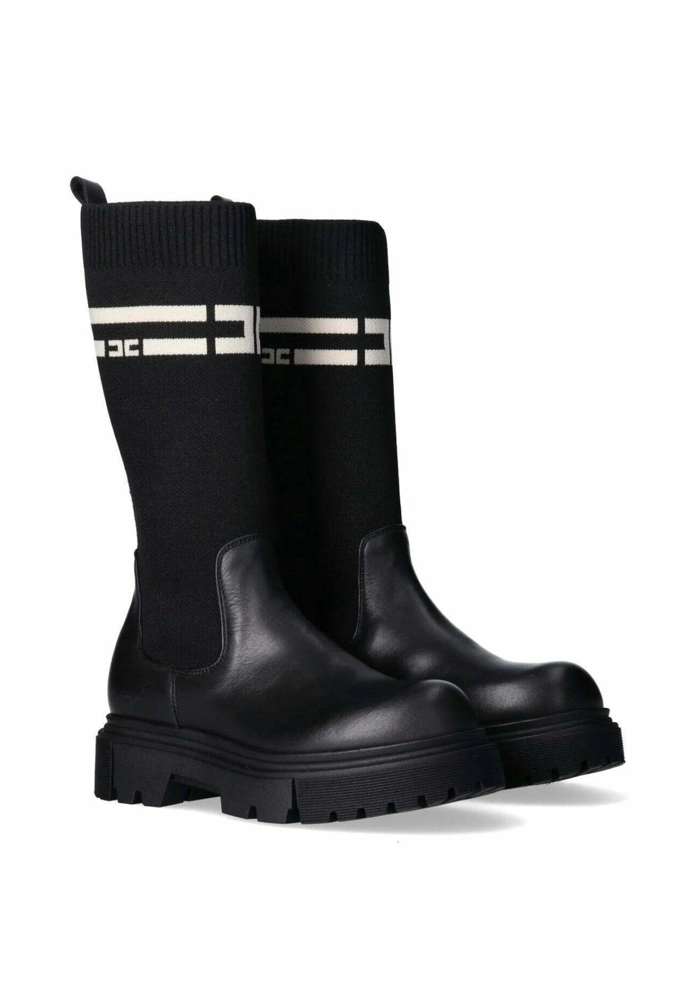 STIVALE ALTO A CALZINO NERO ELISABETTA FRANCHI - Angel Luxury