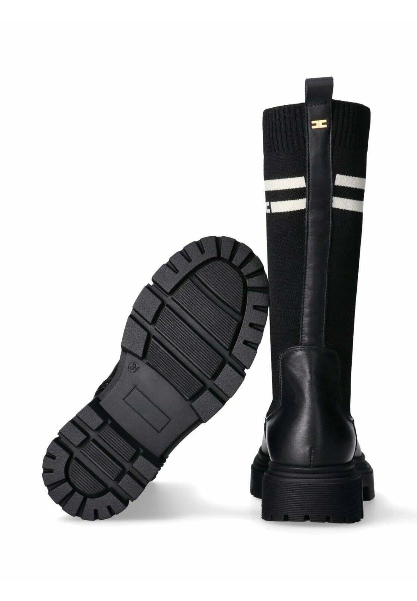 STIVALE ALTO A CALZINO NERO ELISABETTA FRANCHI - Angel Luxury