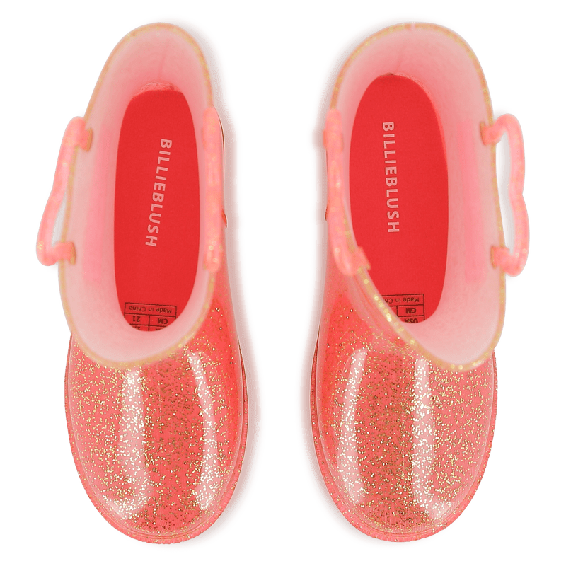 STIVALI DA PIOGGIA ROSA GLITTERATI BILLIEBLUSH - Angel Luxury