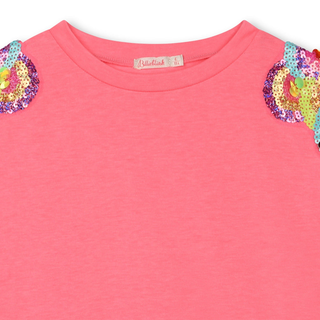 T - SHIRT AMPIA ROSA BILLIEBLUSH - Angel Luxury