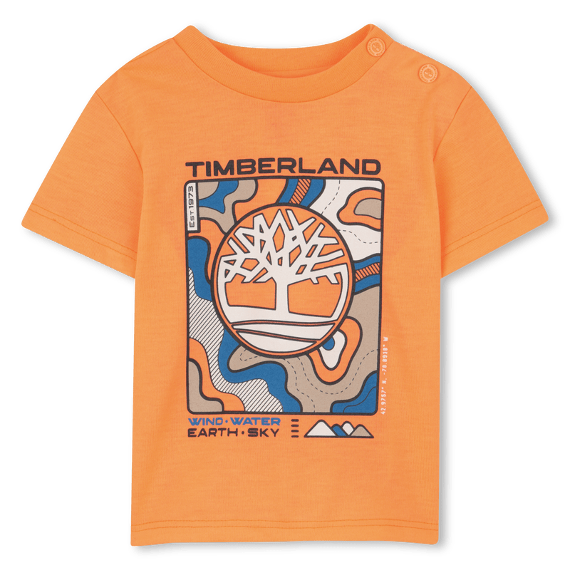 T - SHIRT ARANCIONE CON LOGO A STAMPA TIMBERLAND - Angel Luxury