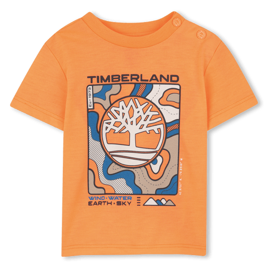 T - SHIRT ARANCIONE CON LOGO A STAMPA TIMBERLAND - Angel Luxury