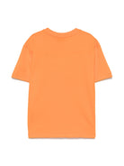 T - SHIRT ARANCIONE CON LOGO SFUMATO MSGM - Angel Luxury