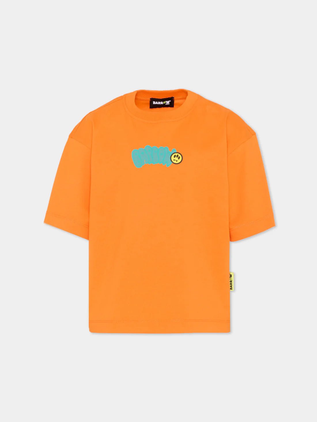 T - SHIRT ARANCIONE CON LOGO SUL RETRO VERDE BARROW - Angel Luxury