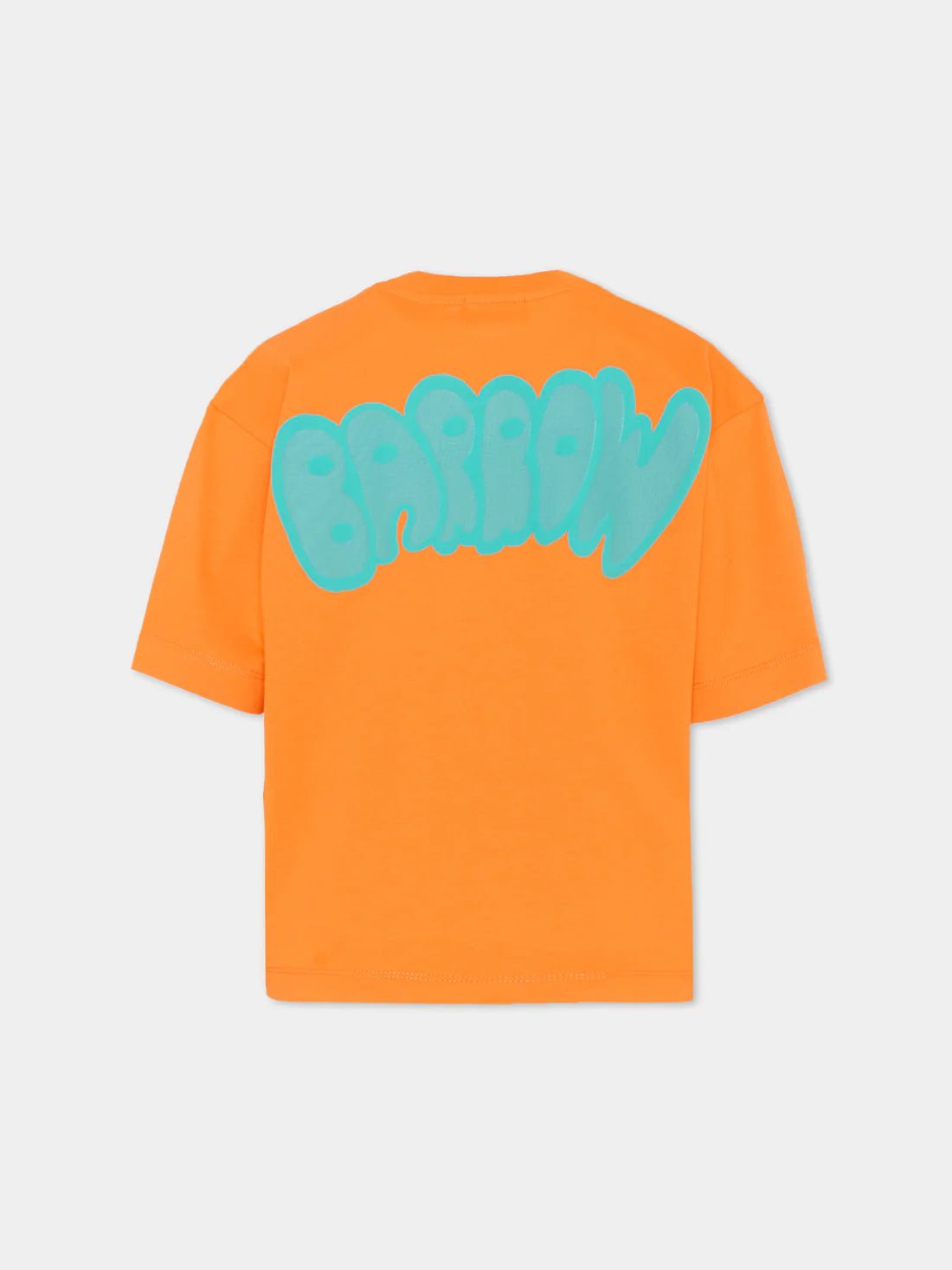 T - SHIRT ARANCIONE CON LOGO SUL RETRO VERDE BARROW - Angel Luxury