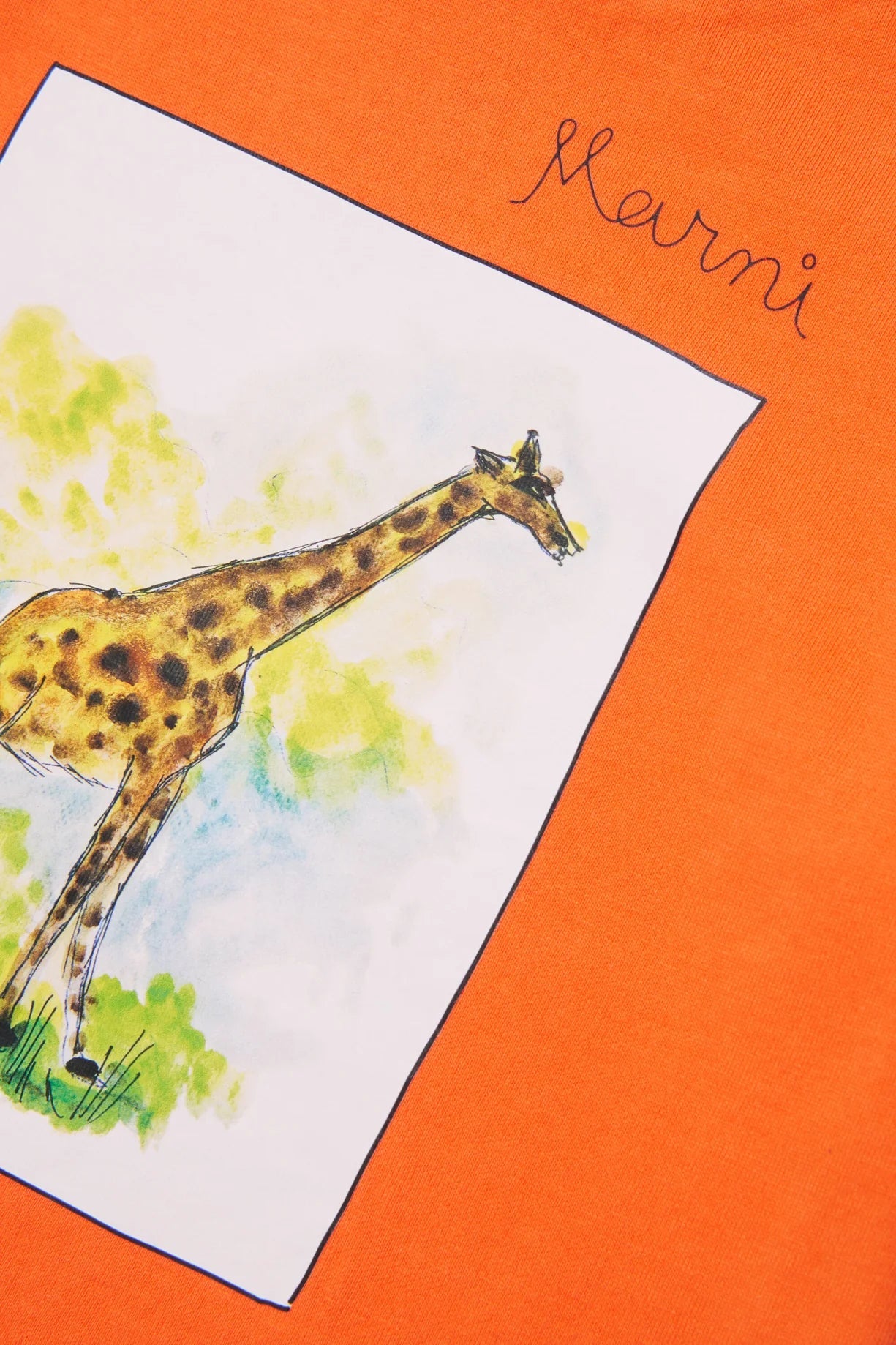 T - SHIRT ARANCIONE CON STAMPA MARNI - Angel Luxury