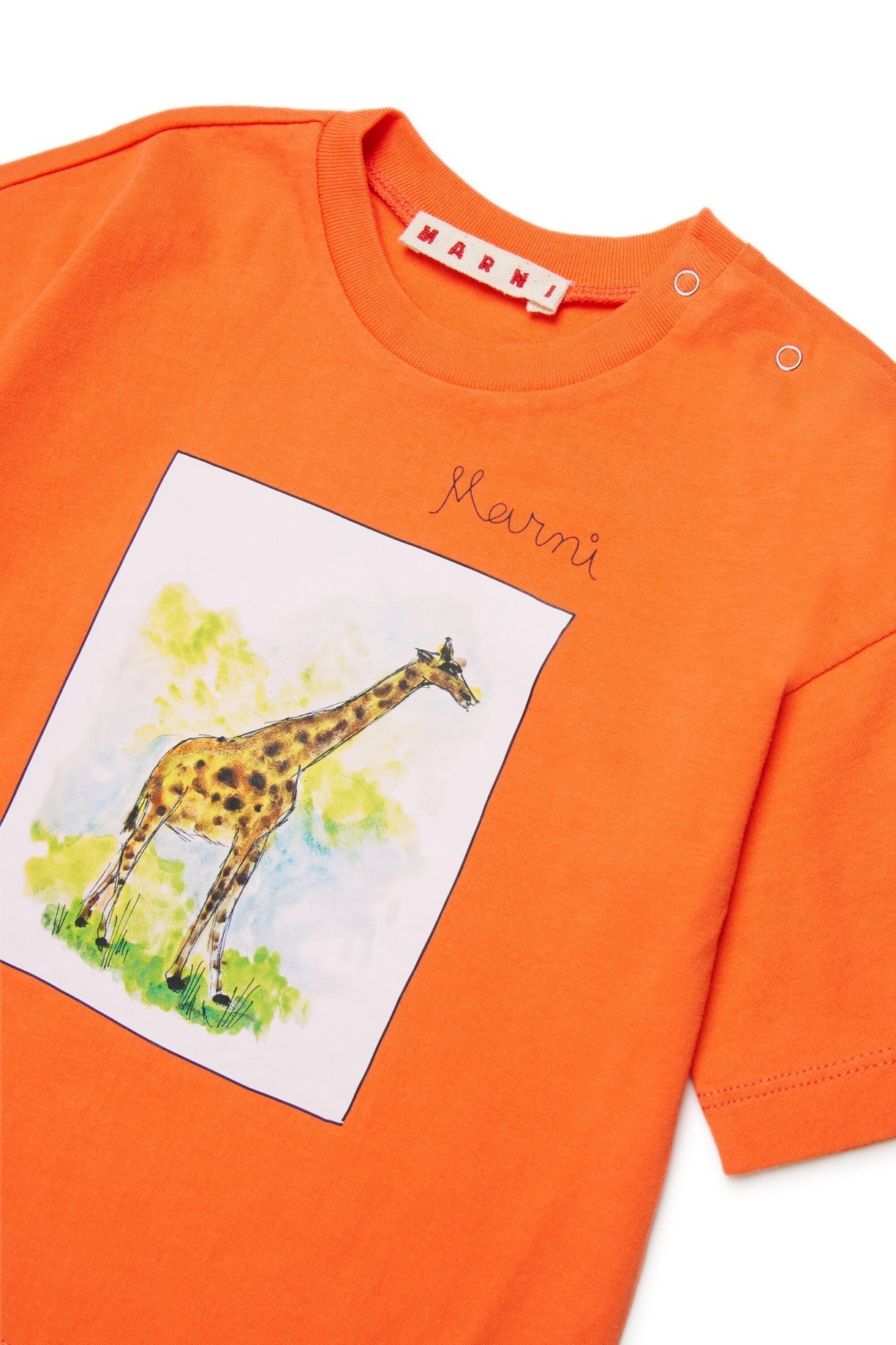 T - SHIRT ARANCIONE CON STAMPA MARNI - Angel Luxury