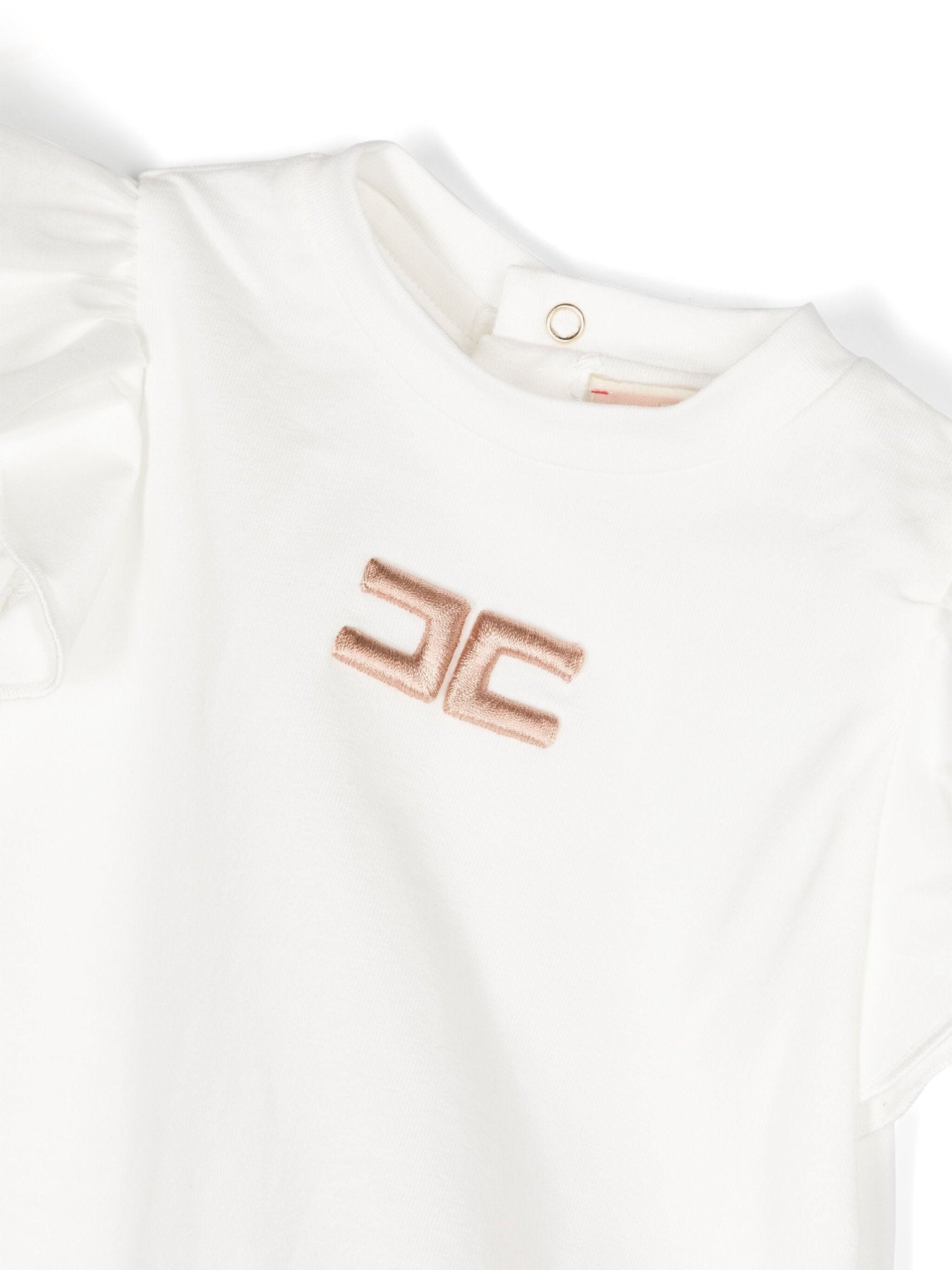T - SHIRT AVORIO/RICAMO NUDO ELISABETTA FRANCHI - Angel Luxury