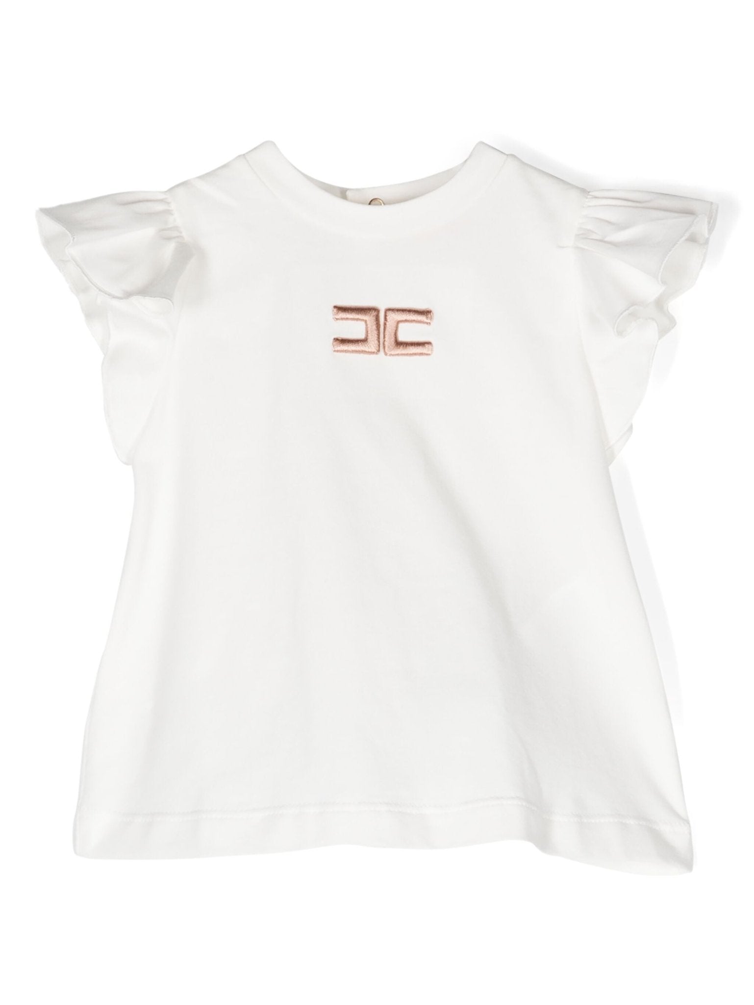 T - SHIRT AVORIO/RICAMO NUDO ELISABETTA FRANCHI - Angel Luxury