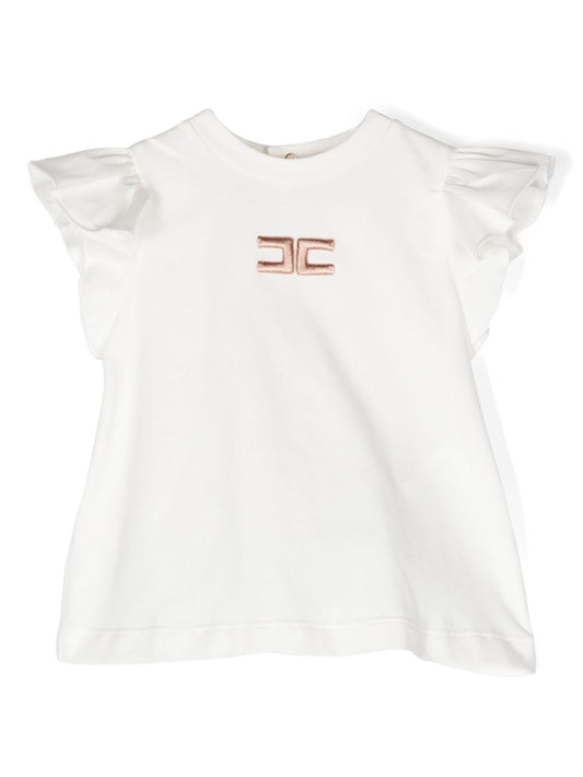 T - SHIRT AVORIO/RICAMO NUDO ELISABETTA FRANCHI - Angel Luxury