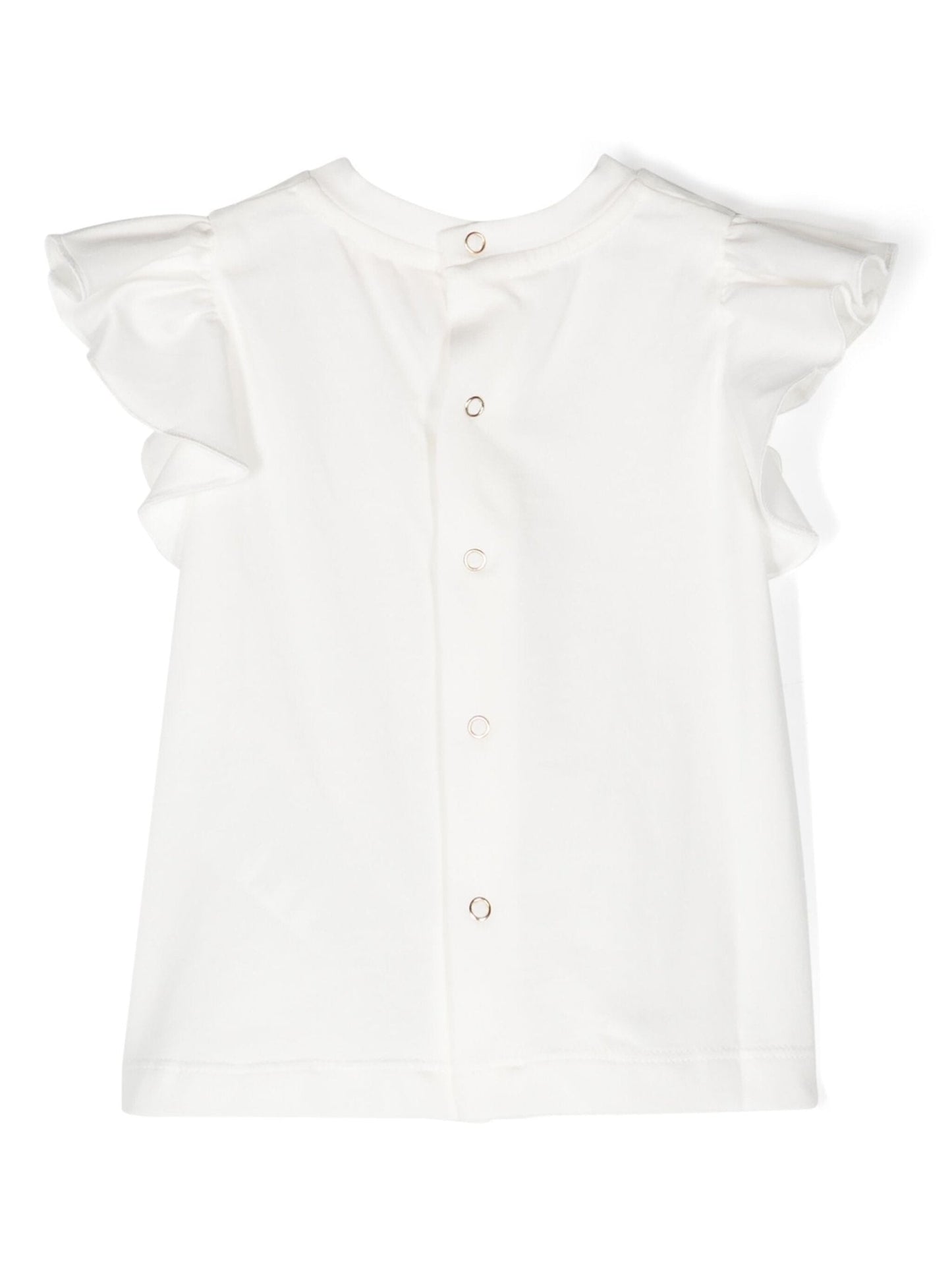T - SHIRT AVORIO/RICAMO NUDO ELISABETTA FRANCHI - Angel Luxury