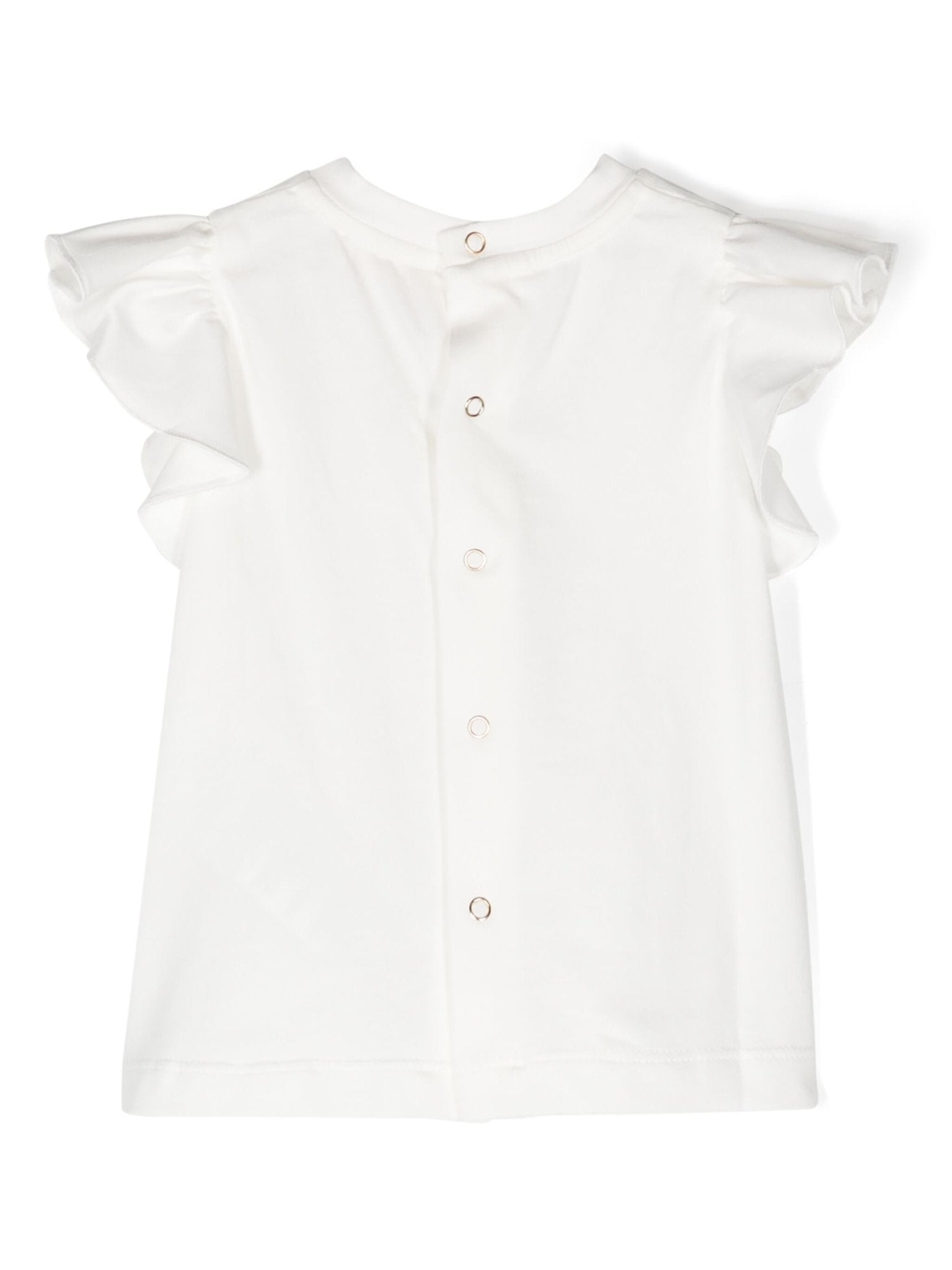 T - SHIRT AVORIO/RICAMO NUDO ELISABETTA FRANCHI - Angel Luxury