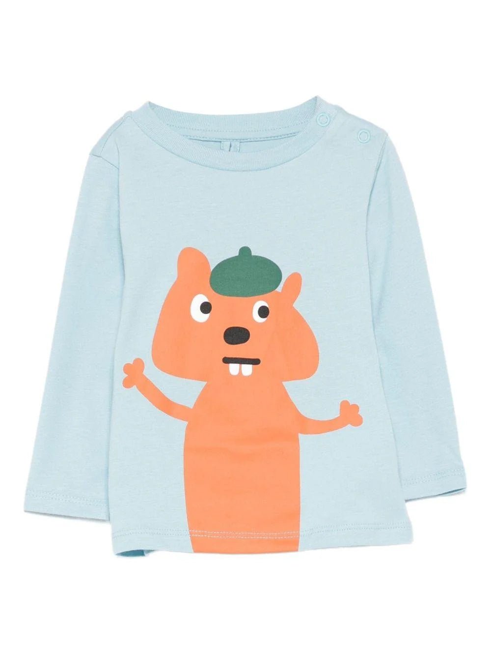 T - SHIRT AZZURRA MANICA LUNGA CON SCOIATTOLO STELLA MCCARTNEY - Angel Luxury
