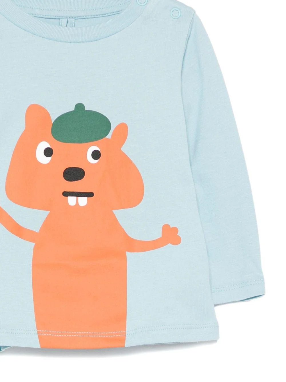 T - SHIRT AZZURRA MANICA LUNGA CON SCOIATTOLO STELLA MCCARTNEY - Angel Luxury