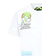 T - SHIRT BANCA CON PALMA BARROW - Angel Luxury