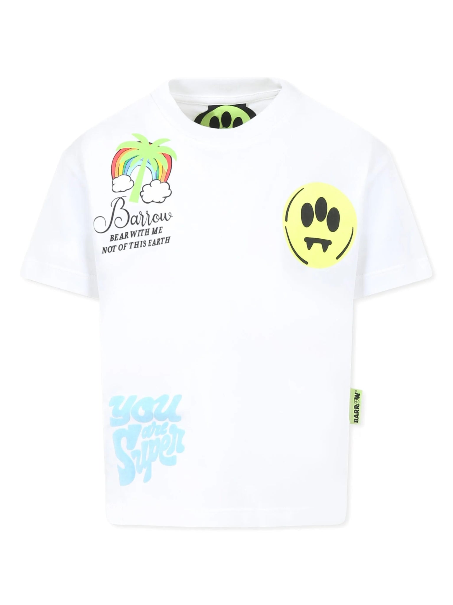 T - SHIRT BANCA CON PALMA BARROW - Angel Luxury