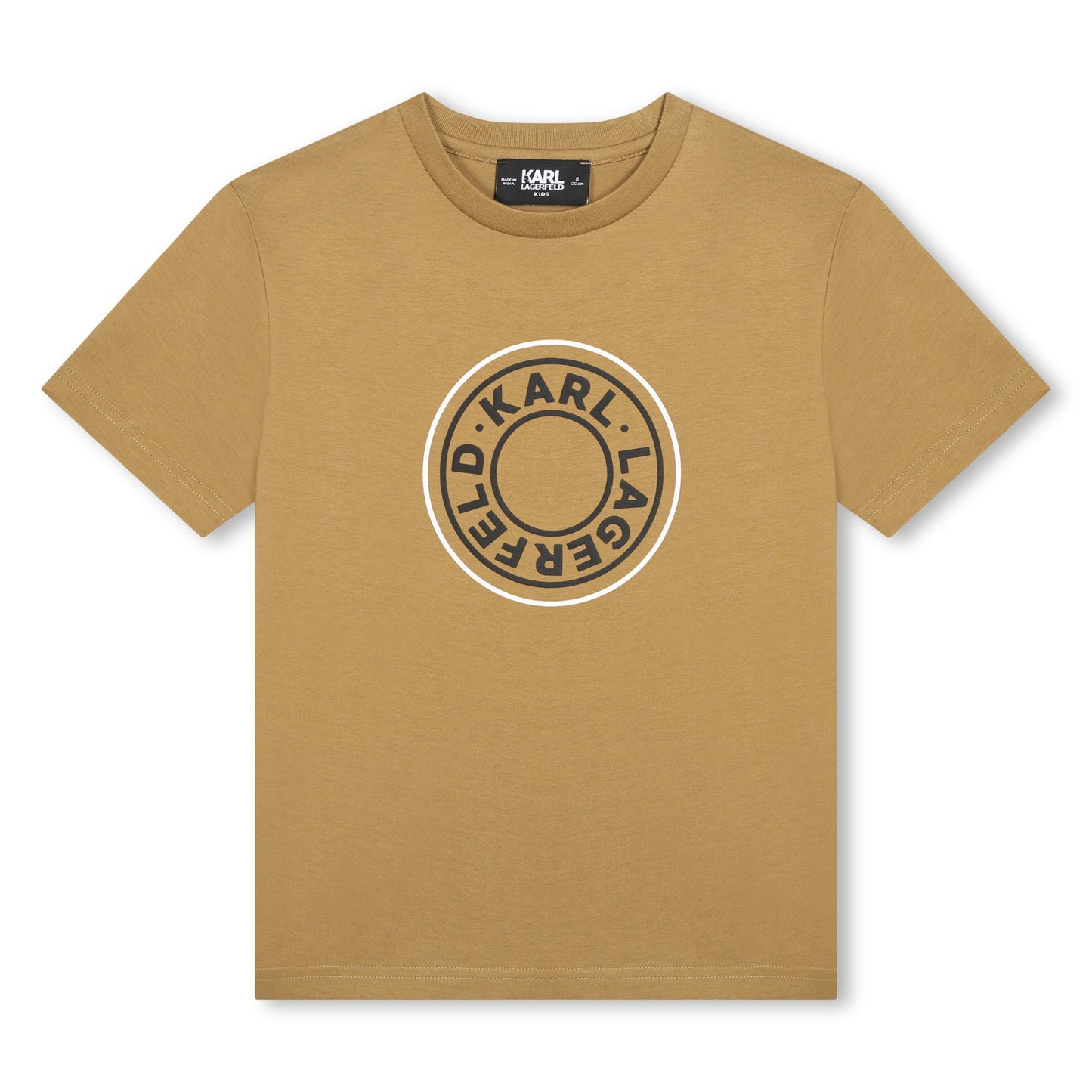 T - SHIRT BEIGE CON LOGO KARL LAGERFELD - Angel Luxury