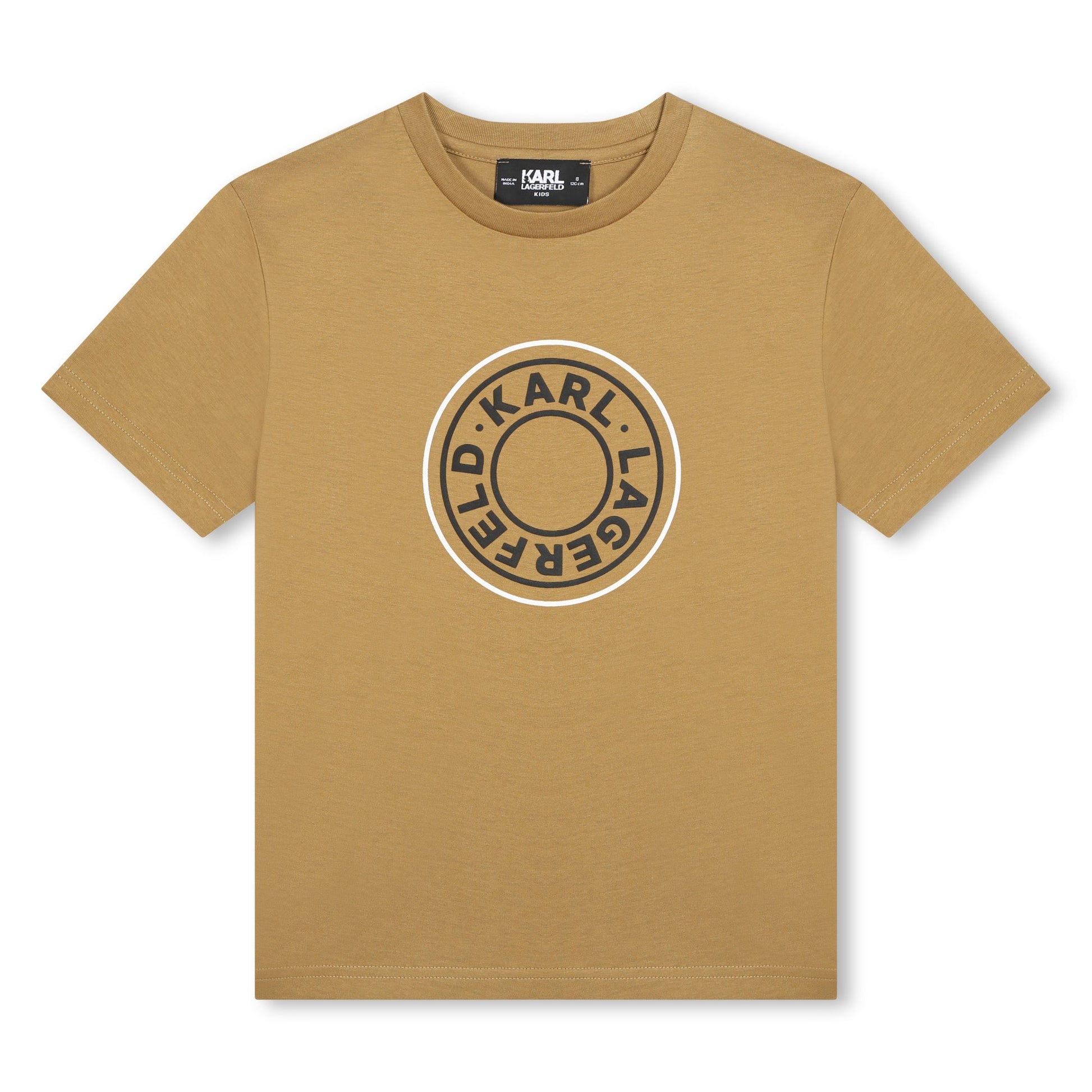 T - SHIRT BEIGE CON LOGO KARL LAGERFELD - Angel Luxury