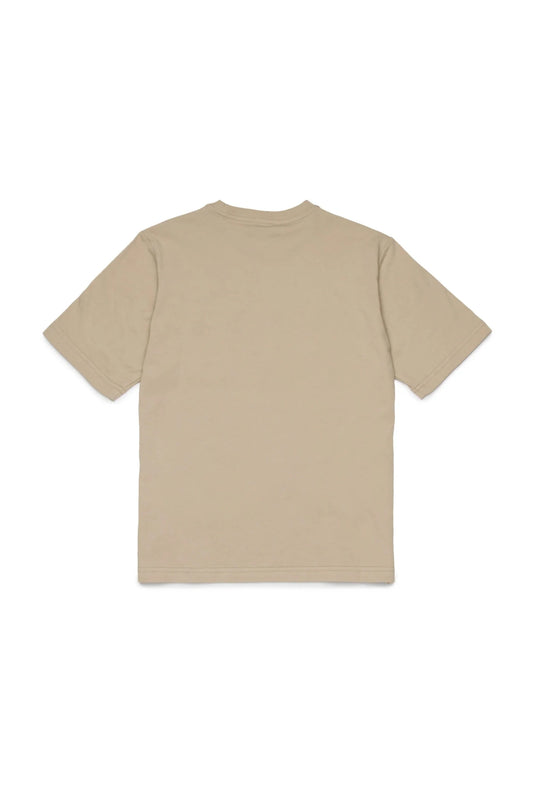 T - SHIRT BEIGE CON LOGO ROSSO DSQ2 DI DSQUARED2 - Angel Luxury
