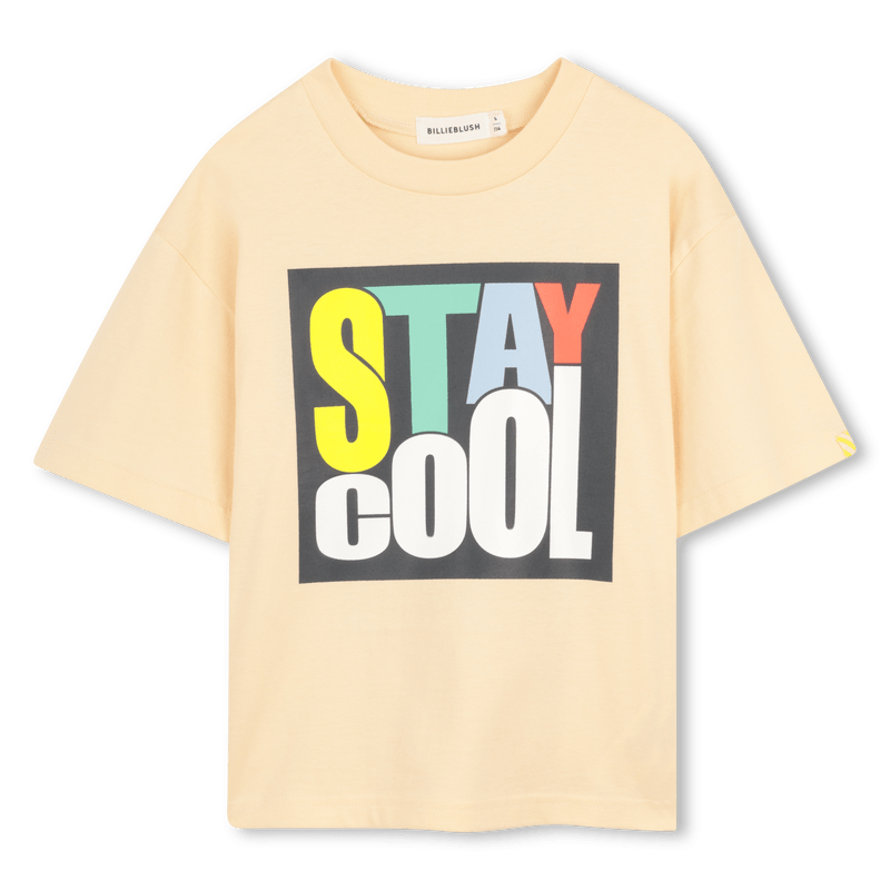 T - SHIRT BEIGE CON STAMPA BILLIEBLUSH - Angel Luxury