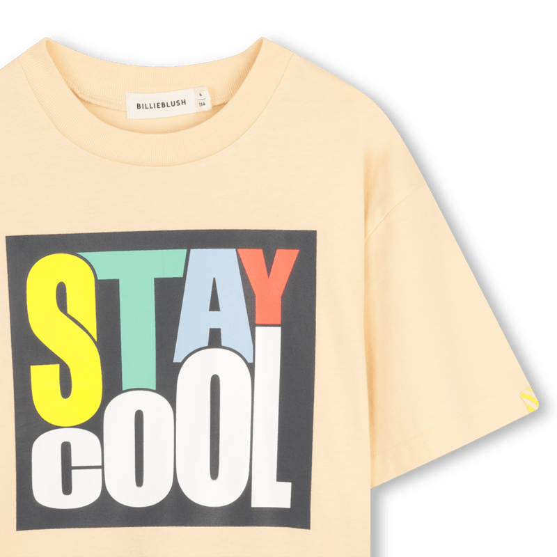 T - SHIRT BEIGE CON STAMPA BILLIEBLUSH - Angel Luxury