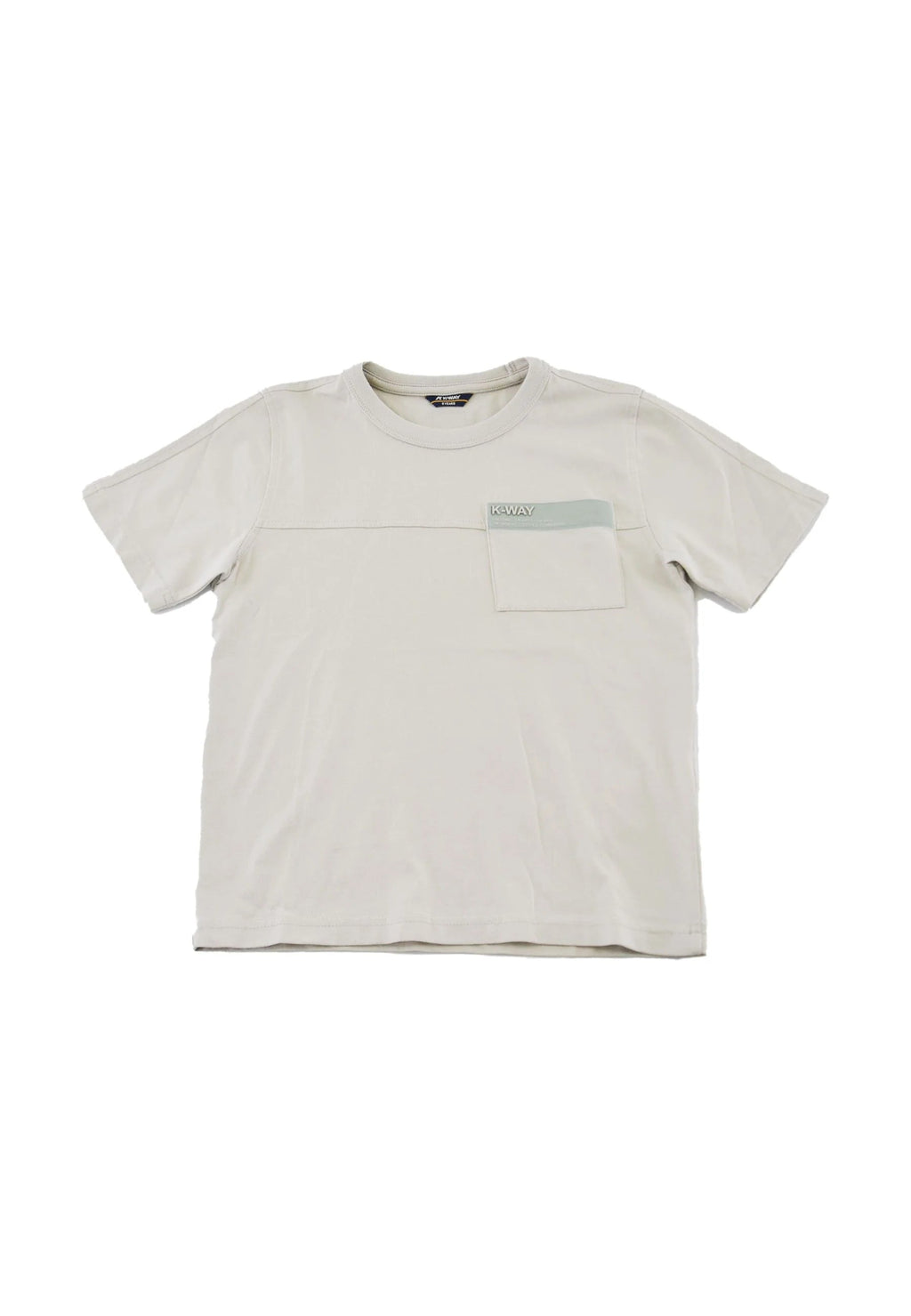 T - SHIRT BEIGE CON TASCHINO K - WAY - Angel Luxury
