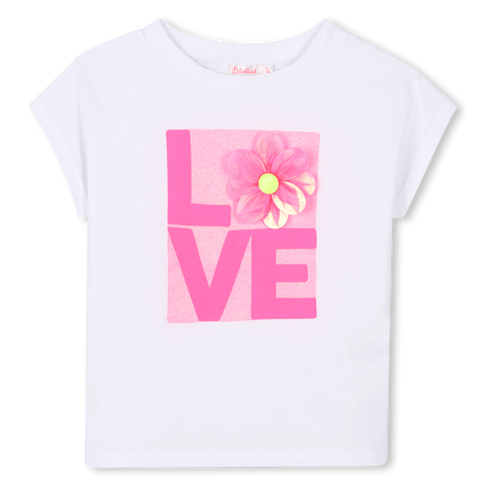 T - SHIRT BIANCA COL FIORE BILLIEBLUSH - Angel Luxury