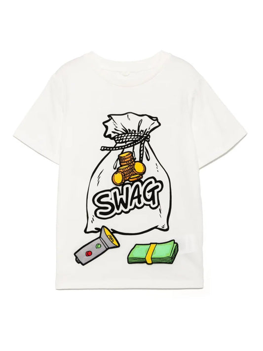 T - SHIRT BIANCA CON APPLICAZIONI STELLA MCCARTNEY - Angel Luxury