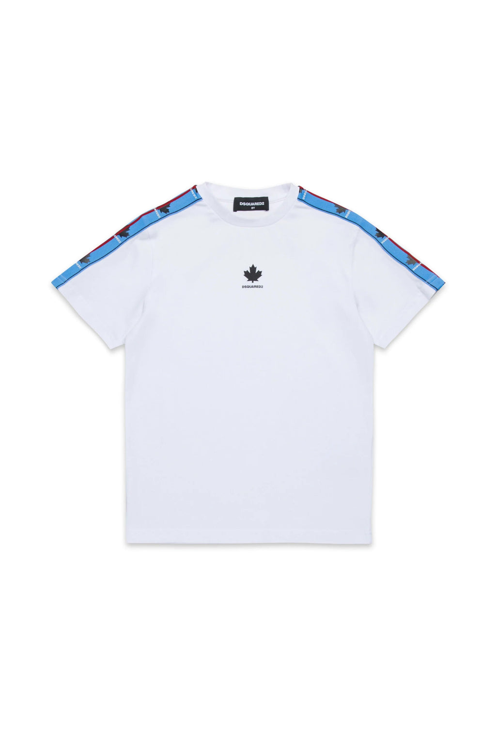 T - SHIRT BIANCA CON BANDE LATERALI DSQUARED2 - Angel Luxury