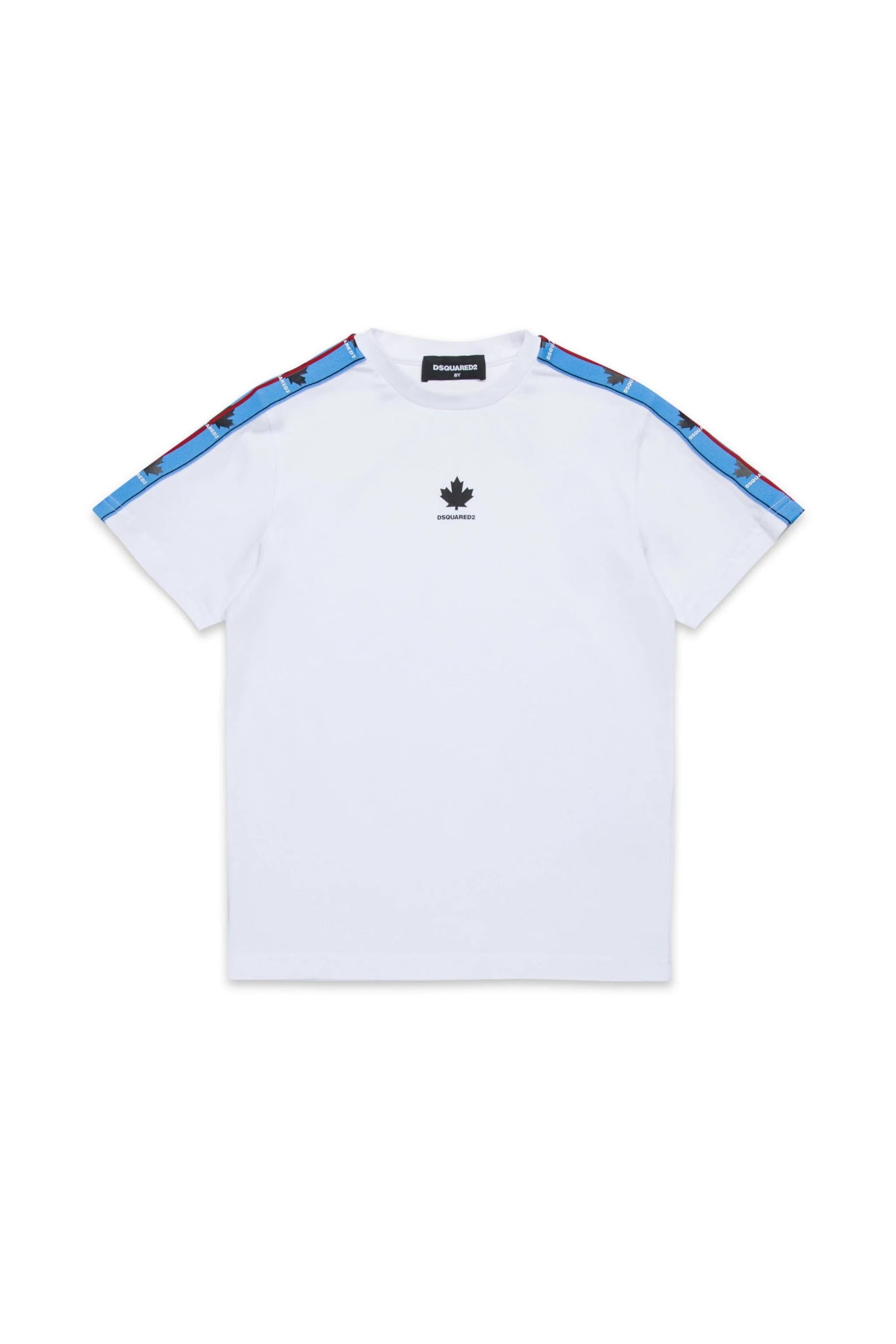 T - SHIRT BIANCA CON BANDE LATERALI DSQUARED2 - Angel Luxury