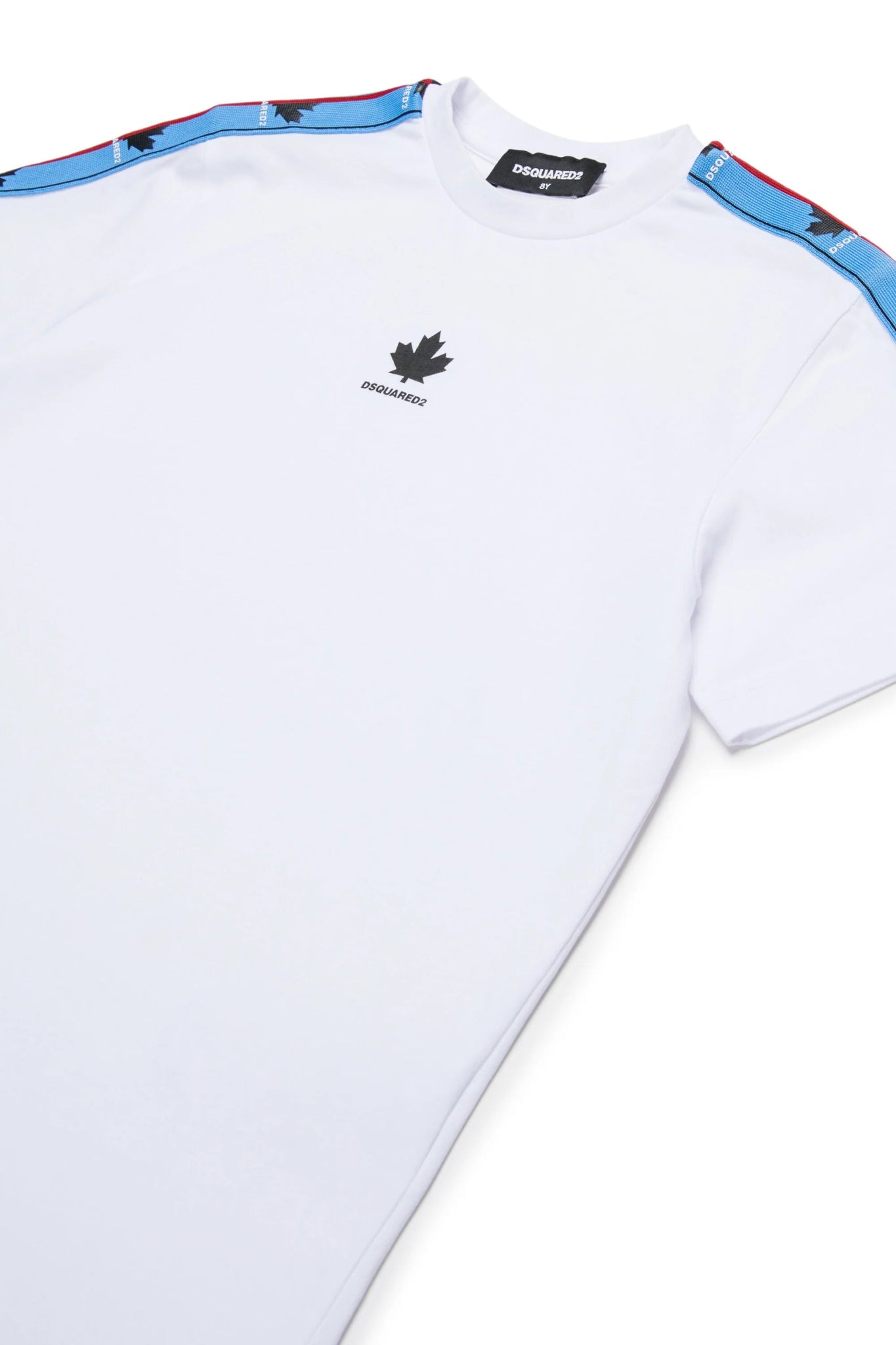 T - SHIRT BIANCA CON BANDE LATERALI DSQUARED2 - Angel Luxury