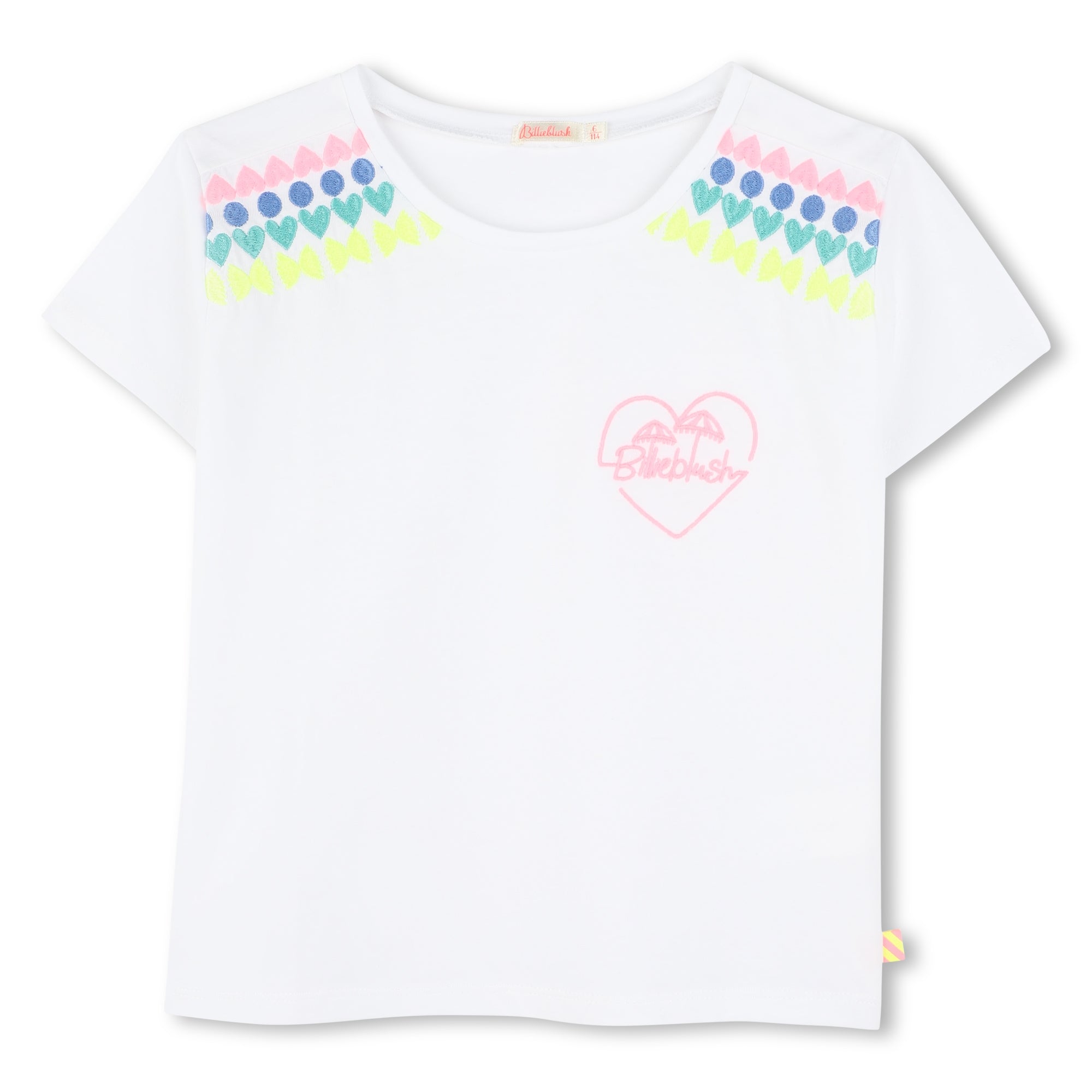 T - SHIRT BIANCA CON DECORI IN RICAMO BILLIEBLUSH - Angel Luxury