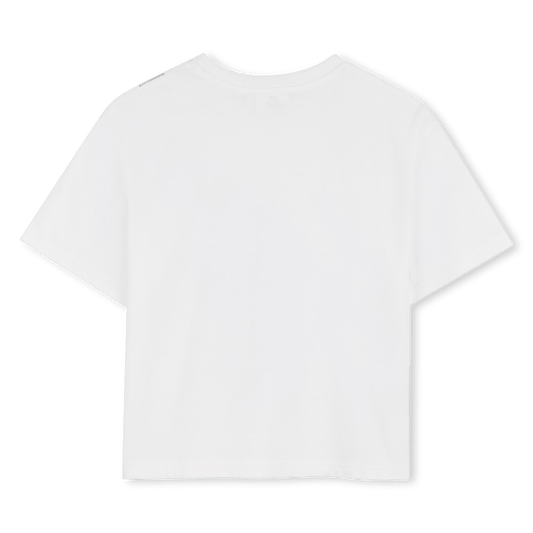 T - SHIRT BIANCA CON FANTASIA DEL MARSUPIO LOGATO MARC JACOBS - Angel Luxury