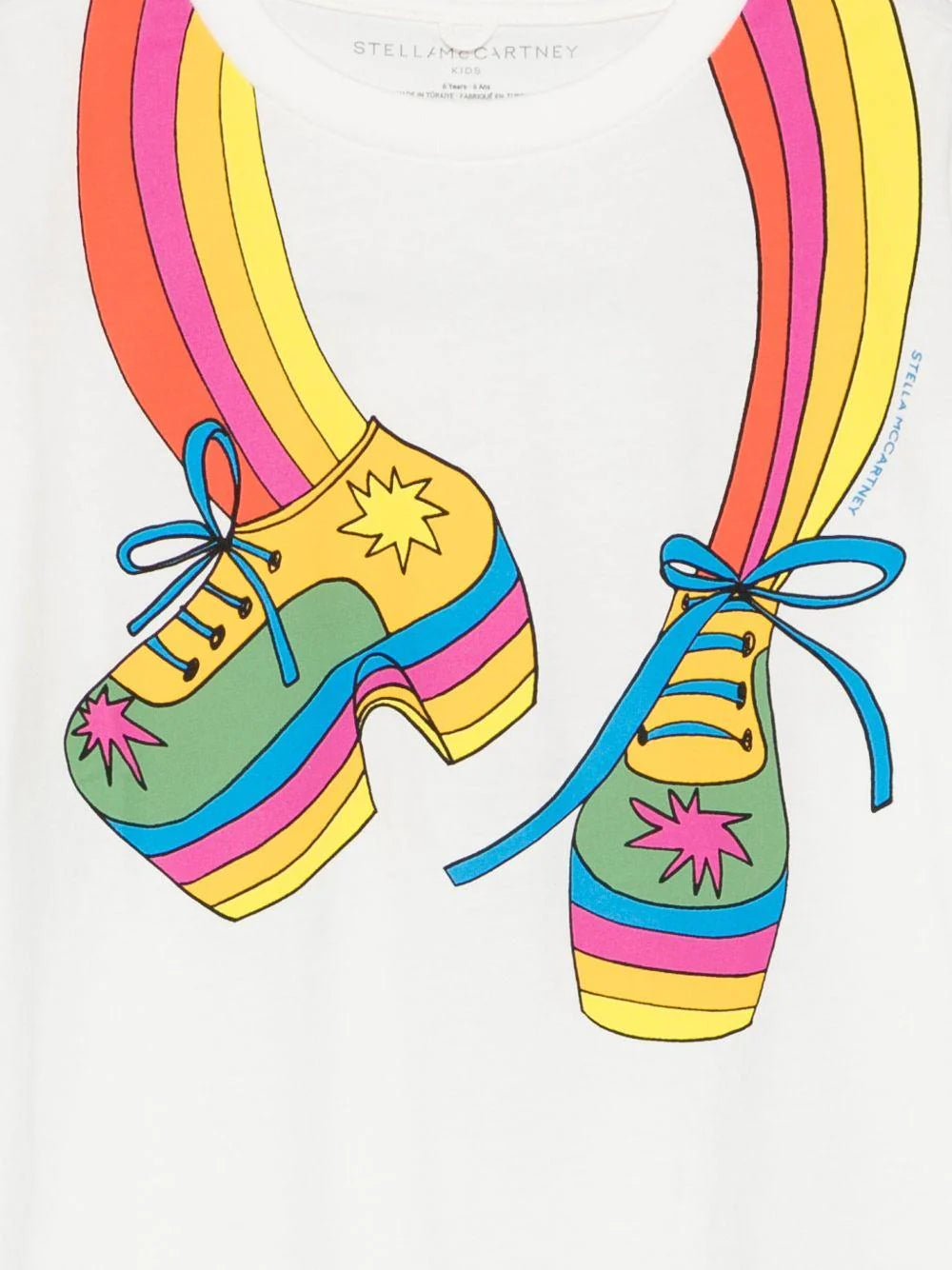T - SHIRT BIANCA CON FANTASIA MULTICOLORE STELLA MCCARTNEY - Angel Luxury