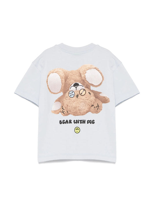 T - SHIRT BIANCA CON FANTASIA SUL RETRO LOGO BARROW - Angel Luxury