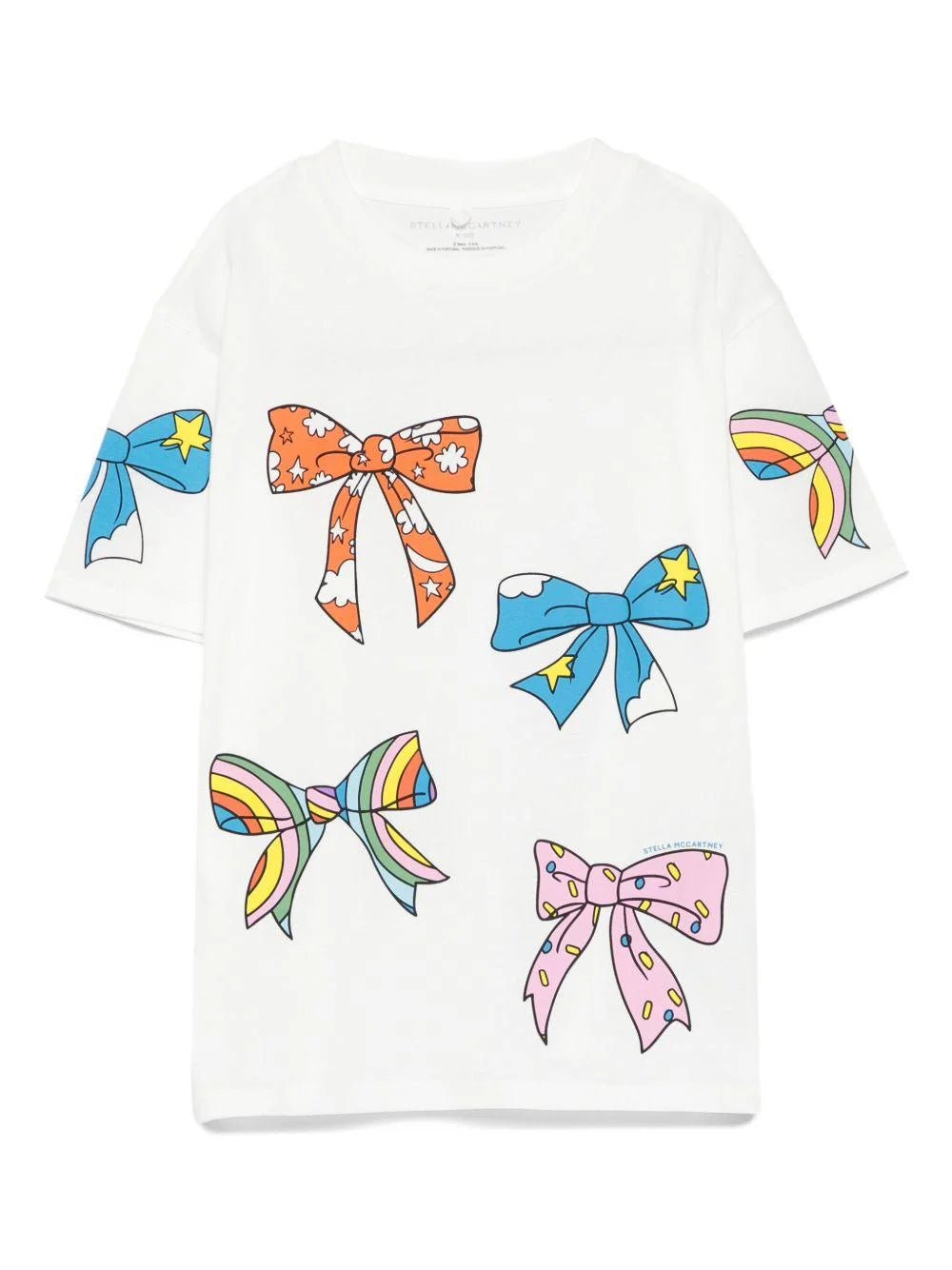 T - SHIRT BIANCA CON FIOCCHI COLORATI STELLA MCCARTNEY - Angel Luxury