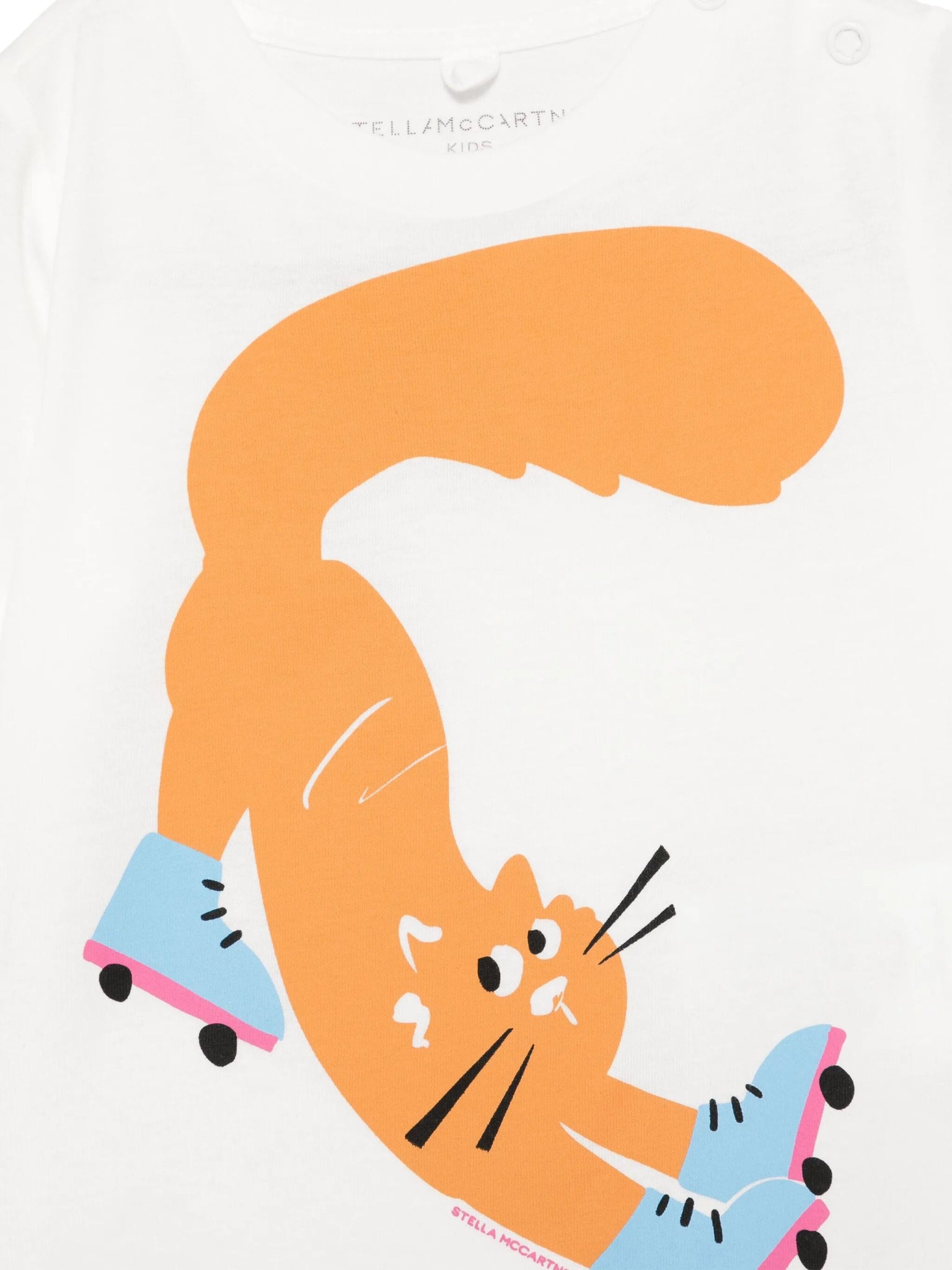 T - SHIRT BIANCA CON GATTO ARANCIO STELLA MCCARTNEY - Angel Luxury