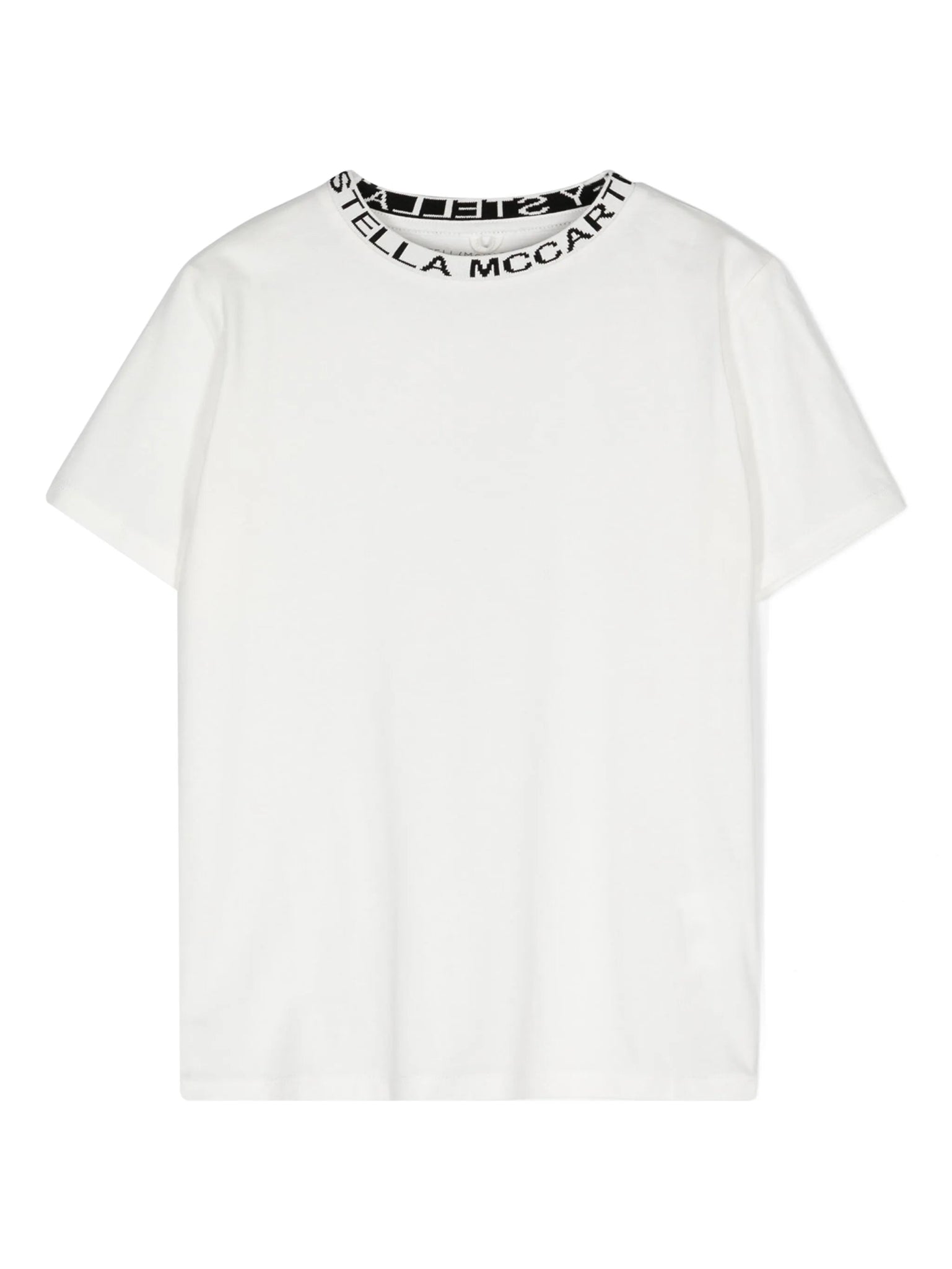 T - SHIRT BIANCA CON GIROCCOLO RICAMATO STELLA MCCARTNEY - Angel Luxury