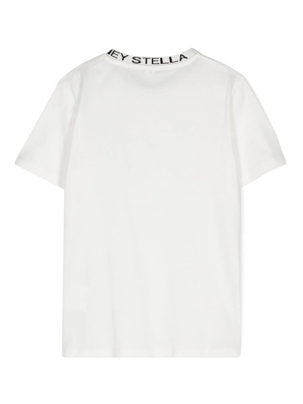 T - SHIRT BIANCA CON GIROCCOLO RICAMATO STELLA MCCARTNEY - Angel Luxury