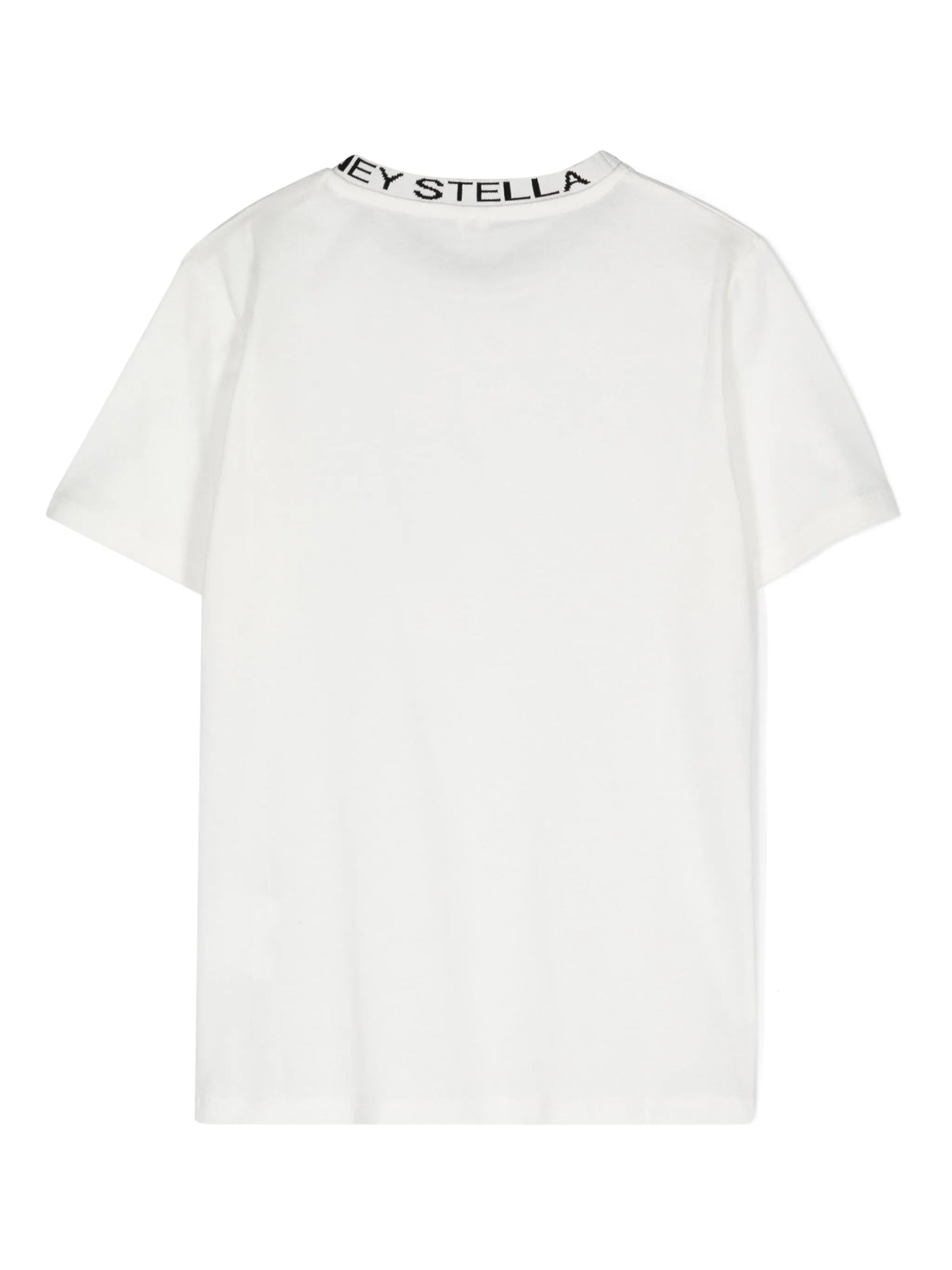 T - SHIRT BIANCA CON GIROCCOLO RICAMATO STELLA MCCARTNEY - Angel Luxury