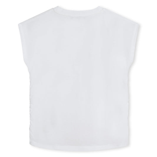 T - SHIRT BIANCA CON LOGO ARGENTO - Angel Luxury