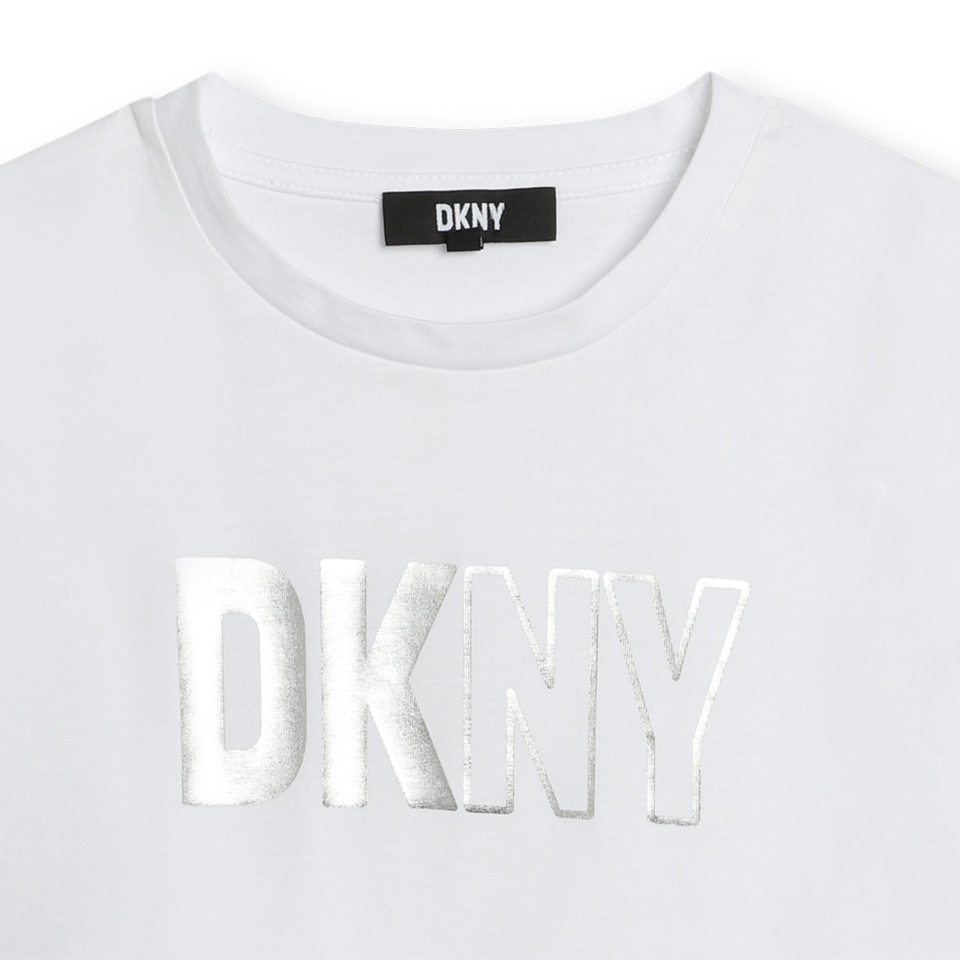 T - SHIRT BIANCA CON LOGO ARGENTO - Angel Luxury