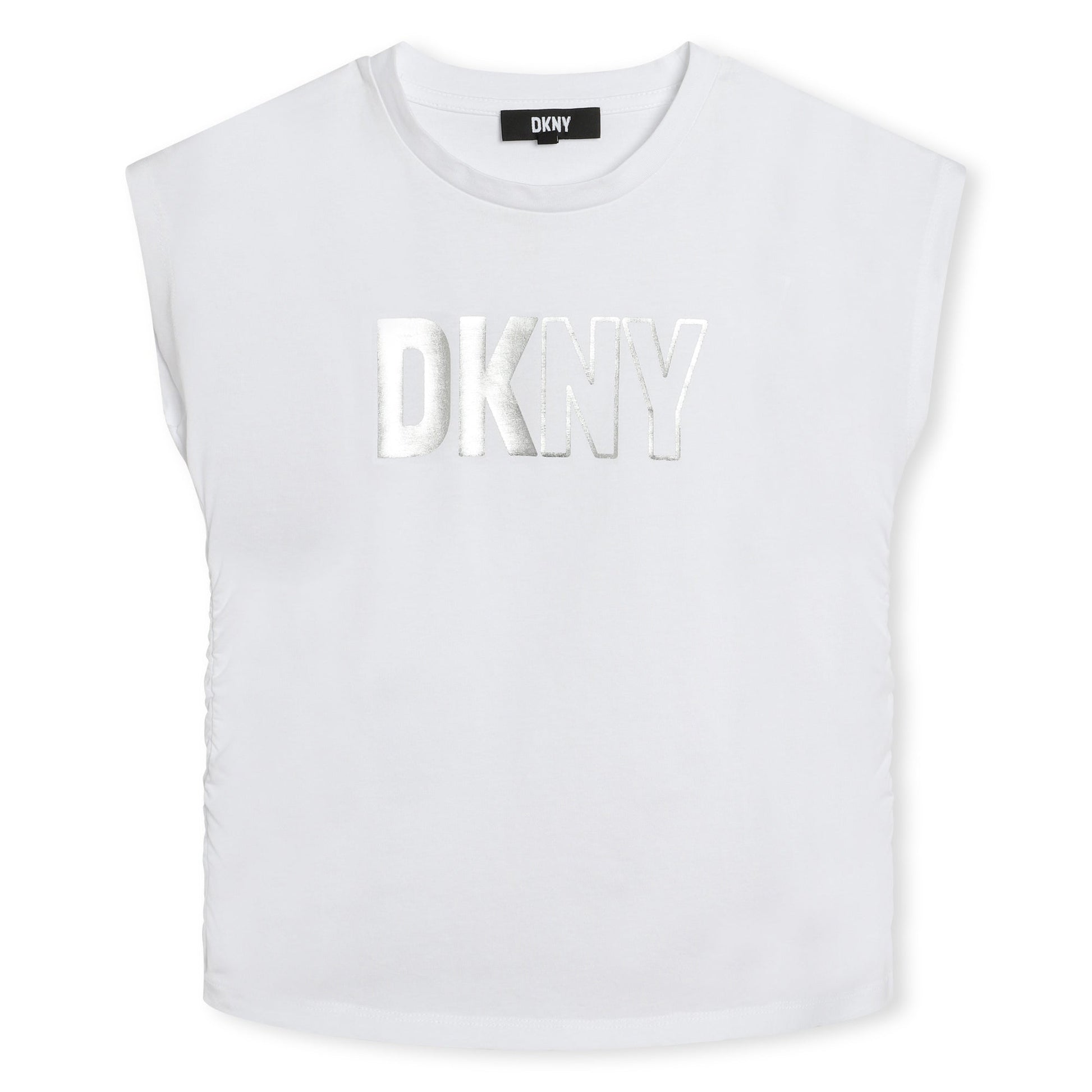 T - SHIRT BIANCA CON LOGO ARGENTO - Angel Luxury