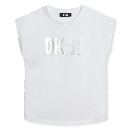 T - SHIRT BIANCA CON LOGO ARGENTO - Angel Luxury