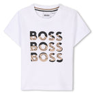 T - SHIRT BIANCA CON LOGO BICOLORE HUGO BOSS - Angel Luxury