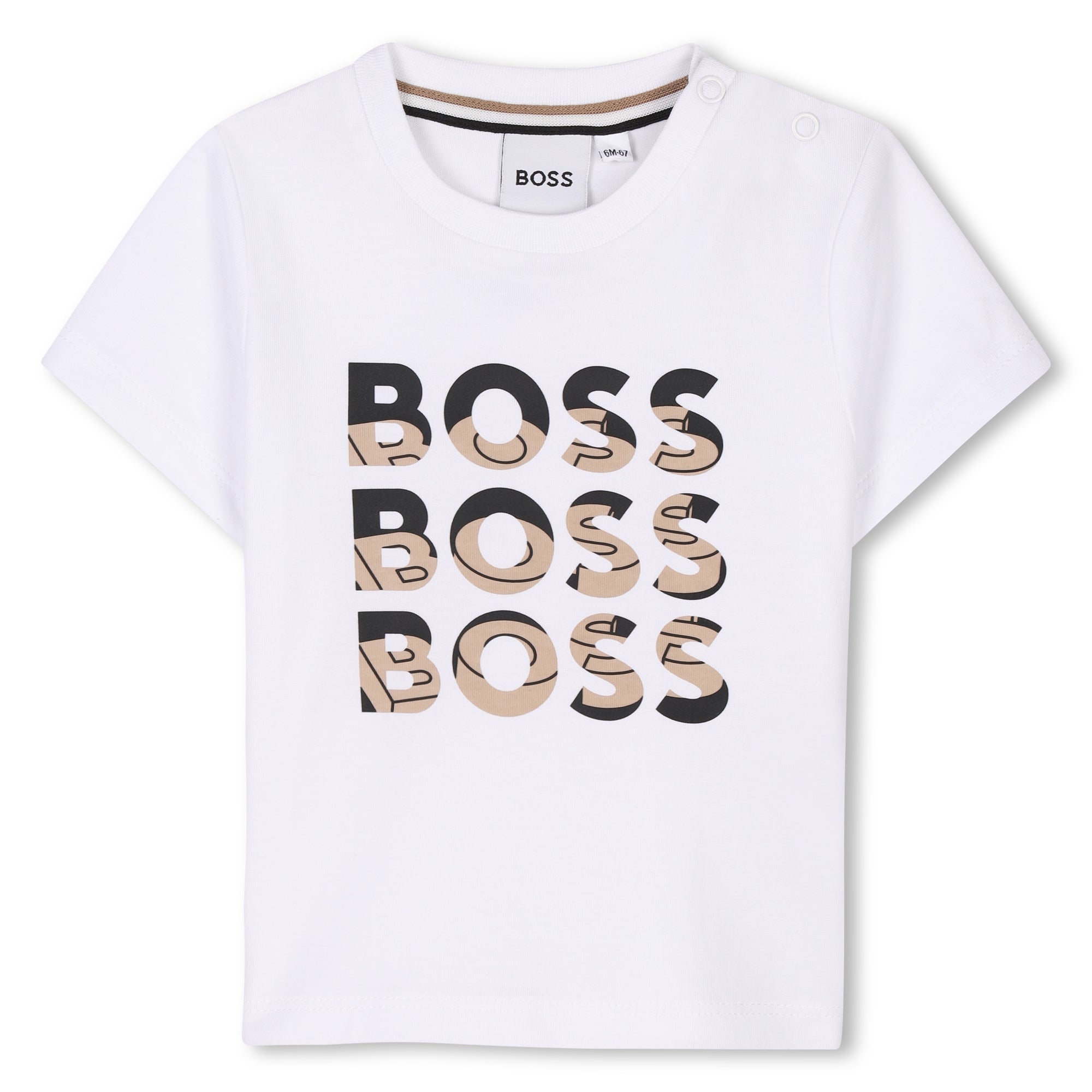 T - SHIRT BIANCA CON LOGO BICOLORE HUGO BOSS - Angel Luxury