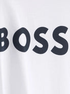 T - SHIRT BIANCA CON LOGO BLU HUGO BOSS - Angel Luxury