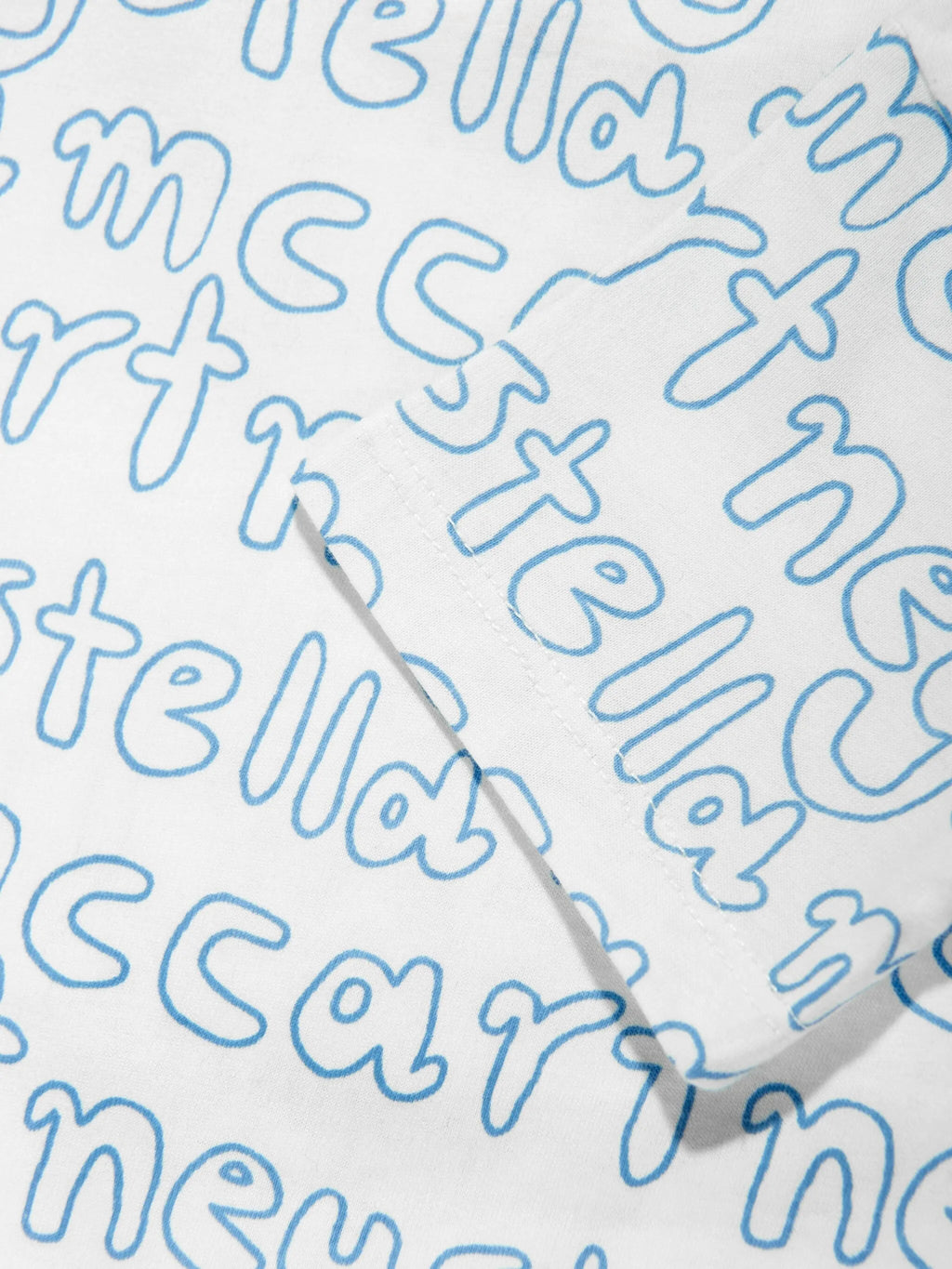 T - SHIRT BIANCA CON LOGO BLU STELLA MCCARTNEY - Angel Luxury