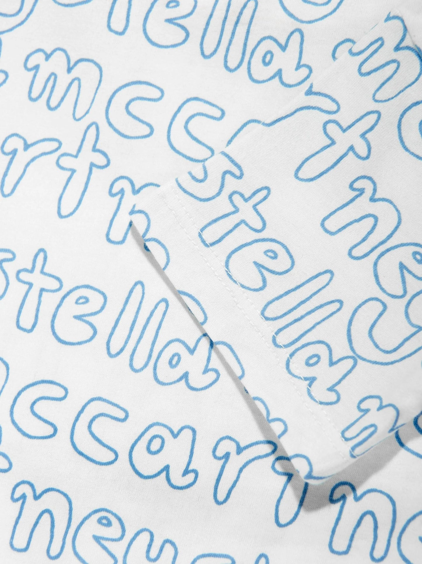 T - SHIRT BIANCA CON LOGO BLU STELLA MCCARTNEY - Angel Luxury